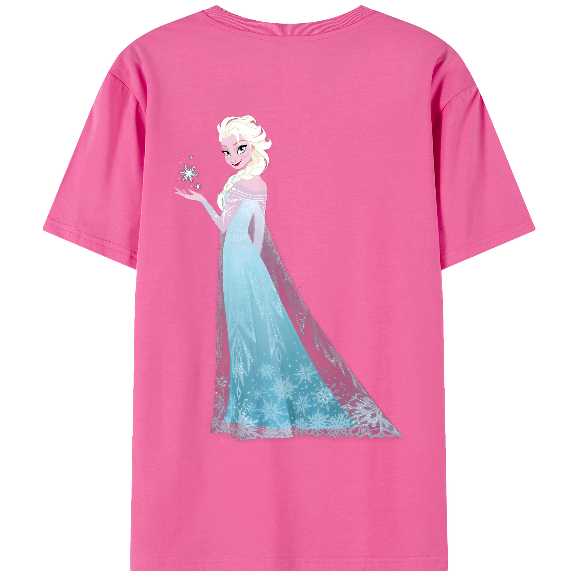 （画像用） アナと雪の女王 アンナ エルサ Frozen Anna Elsa レディース半袖Tシャツ(バックプリント)